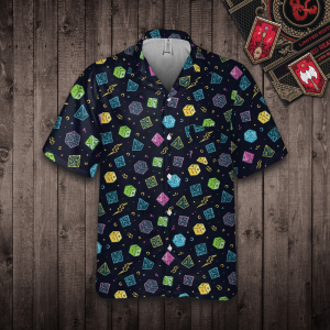 DnD Hawaiian Shirt - Dice Retro Design