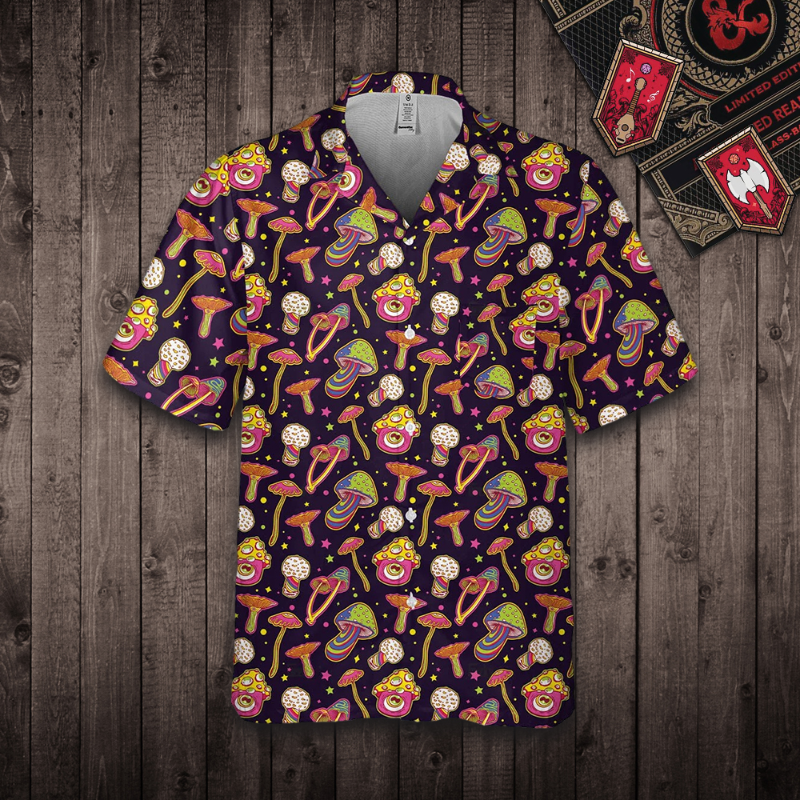 DnD-Hawaiian-Shirt---Trippy-Mushroom-Pattern