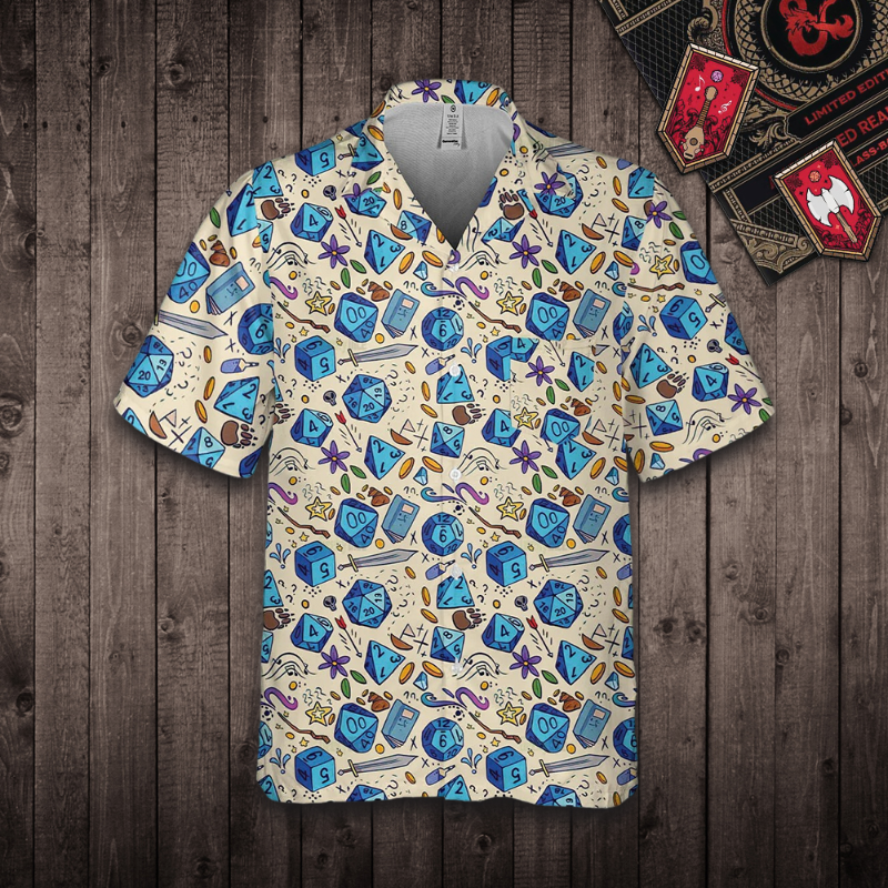 DnD-Hawaiian-Shirt---Dice-Sword-Pattern