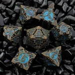 Dungeons & Dragons Metal Dice (Navy Blue)
