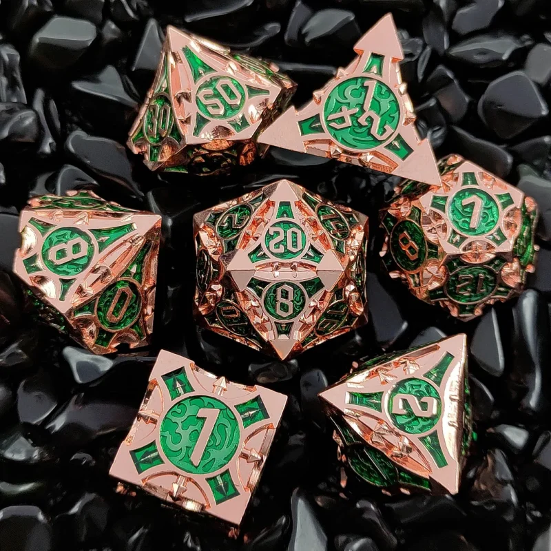 Dungeons & Dragons Metal Dice（Green）
