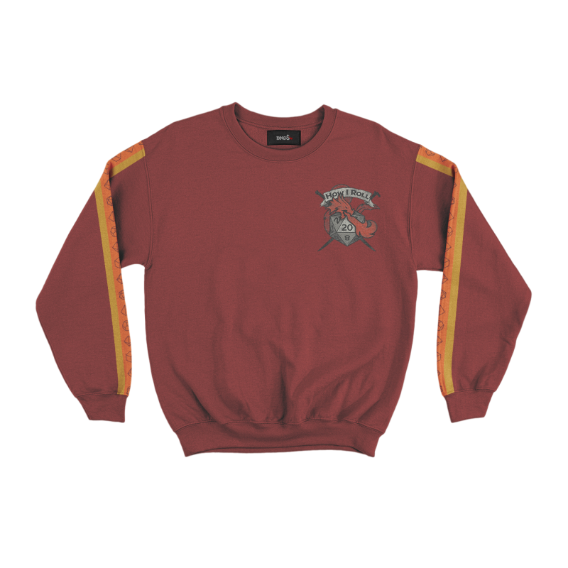 Retro Red Dragon Bomber Sweatshirt