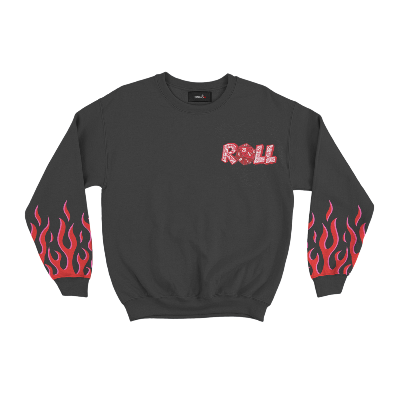 Retro Red Fire Dragon Hit Sweatshirt