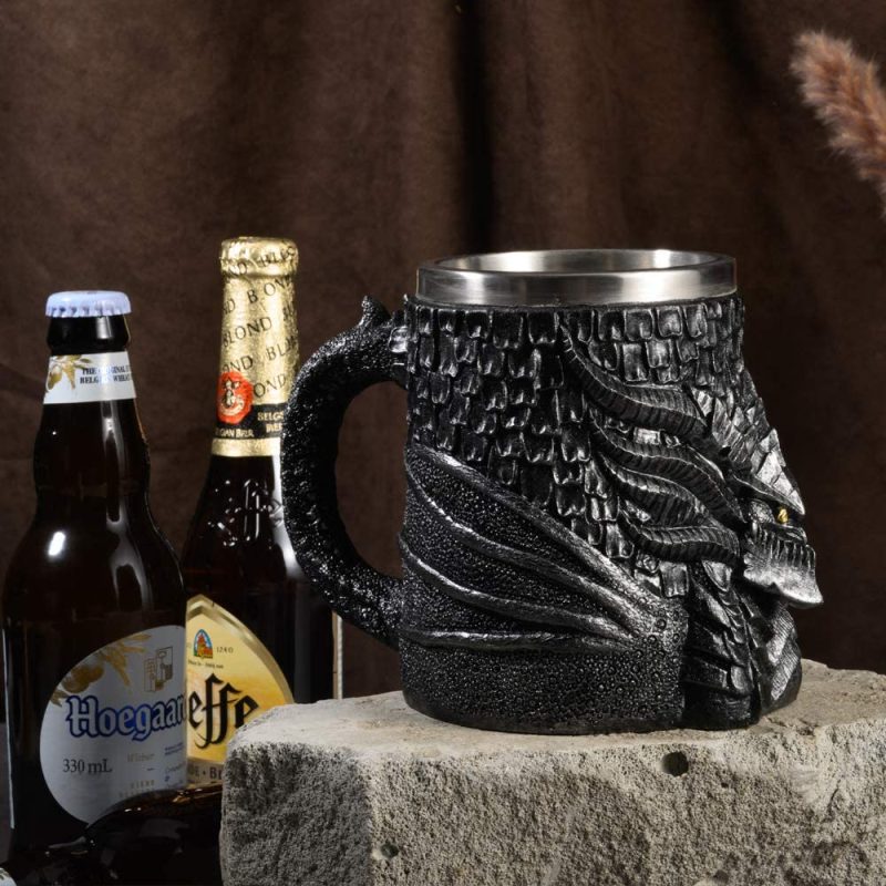 Dragon Coil Tankard BLACK 16cm