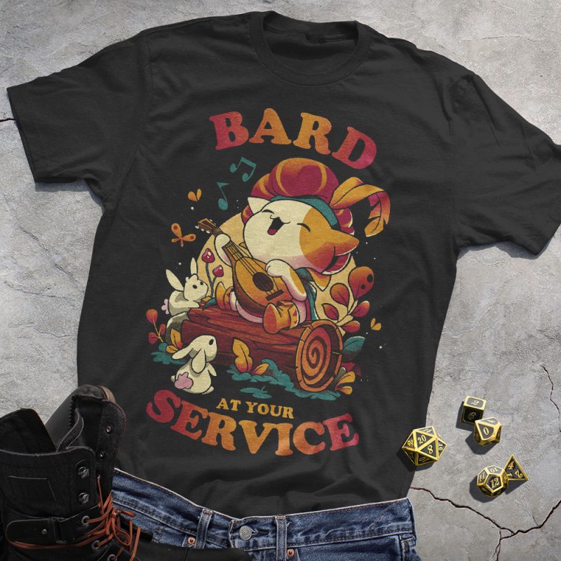 Cat Bard DND T-Shirt