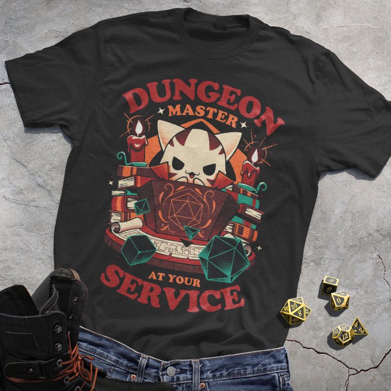 Cat Dungeon Master DND T-Shirt