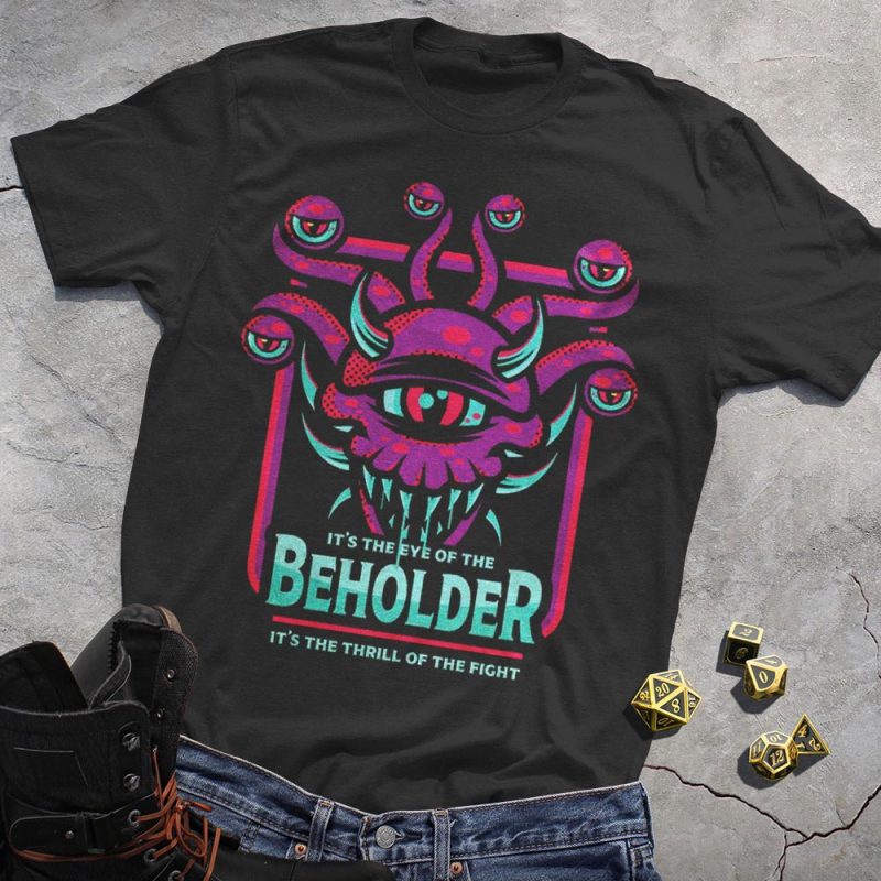 DND Beholder Pink EYES Monster T-Shirt