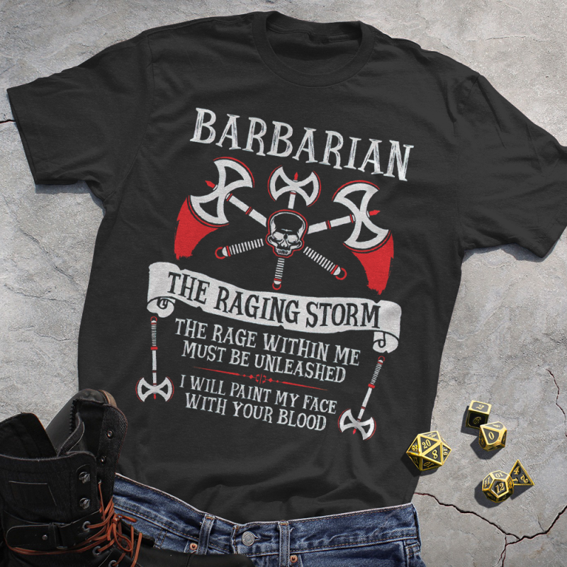 DND CLASSES BARBARIAN TEE