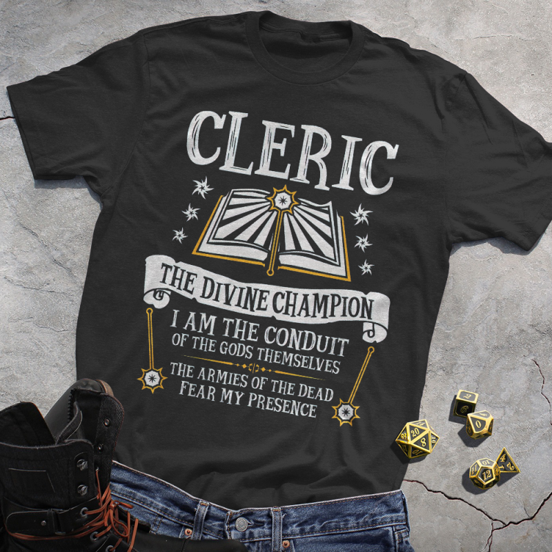 DND CLASSES CLERIC TEE (2)