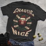 DND Chaotic Nice Dice Wreath T-Shirt