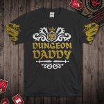 DND Dungeon Daddy's Dragon Totem T-Shirt.Black Version