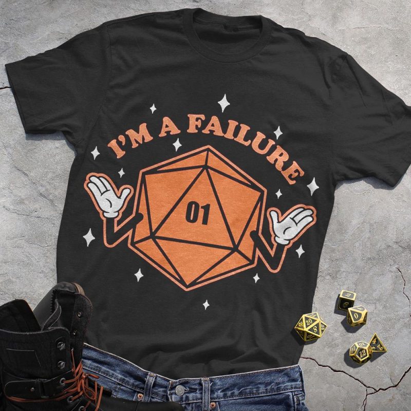 DND Orange Dice Smugshrug T-Shirt