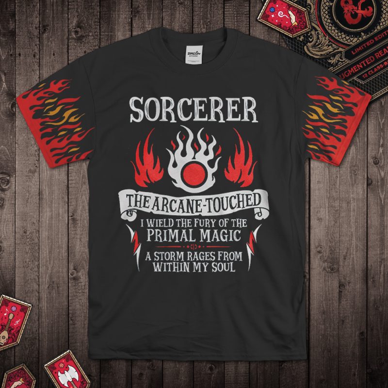 DND Red Fire Totem Sorcerer T-Shirt