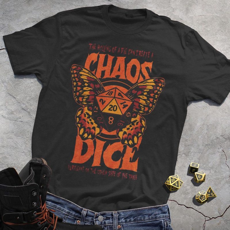 DND Retro Chaos Dice T-Shirt