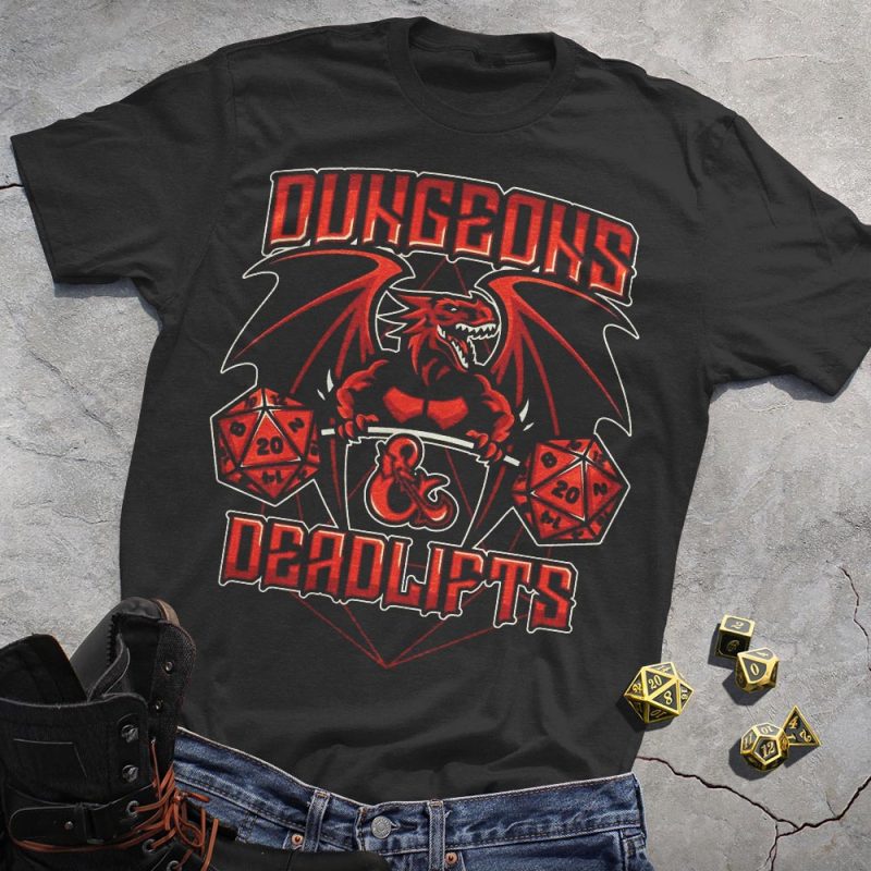 DND The DeadLifts Dragon T-Shirt
