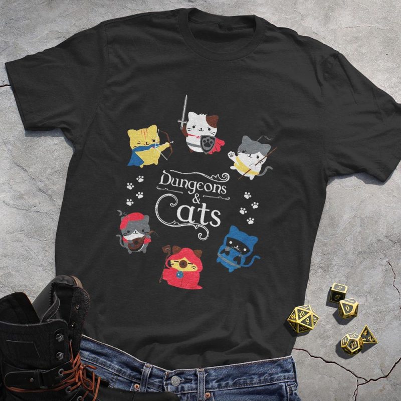 DND The Dungeon & Cats T-Shirt