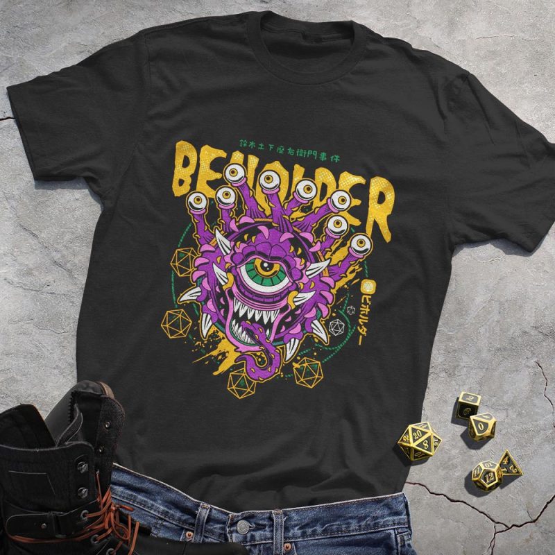 DND Warrior Fighting With Dragon T-Shirt