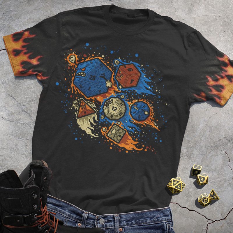 Flying Dice DND T-Shirt
