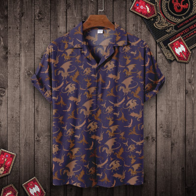 DND Flying Dragon RPG Hawaiian Shirt