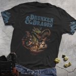 Drunken&Dragon Blue Dragon Totem Black Tee