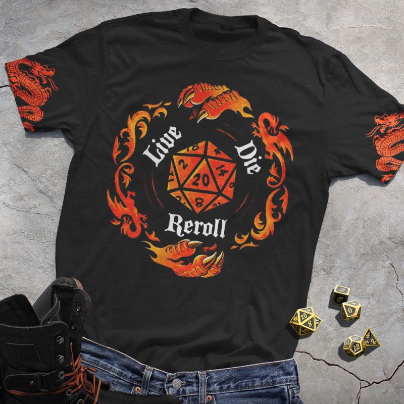 DND The Dice Giveth Black Tee