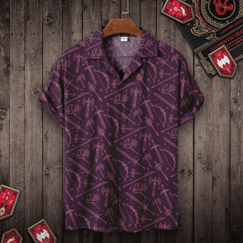 DND RPG Game Weapon Hawaiian Shirt