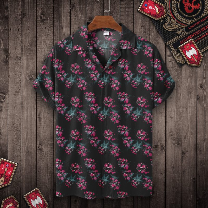 DND Rose Dice Printing Hawaiian Shirt