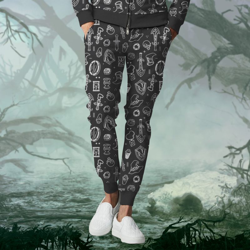 DND BLACK & WHITE RPG Casual Pants