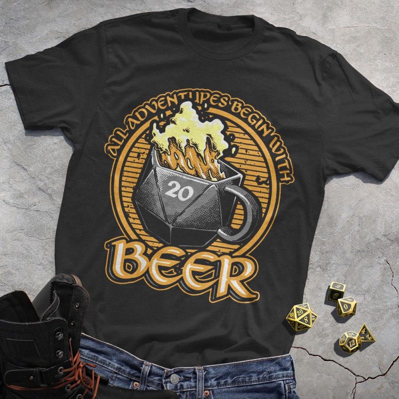 DND Beer Cheers Dice Tee