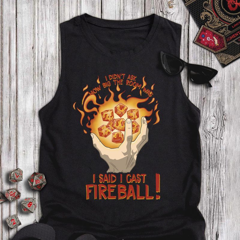 DND Cought Fireball Tanktop
