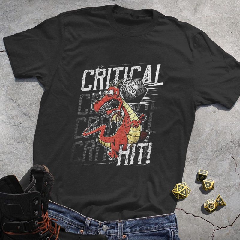DND Critical Hit Dragon Tee