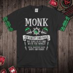 DND Dice Queen Totem Monk-T-Shirt
