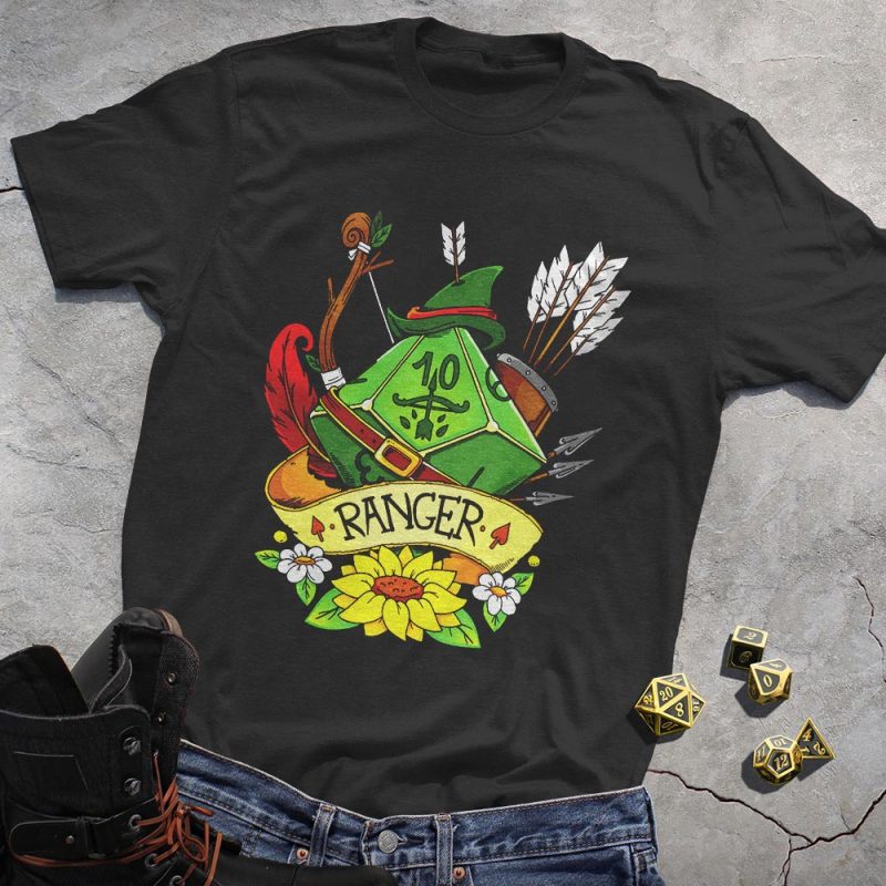 DND Dice Ranger Flower Tee