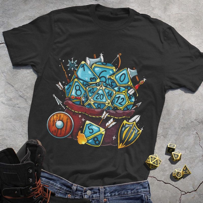 DND Dice Treasure Tee