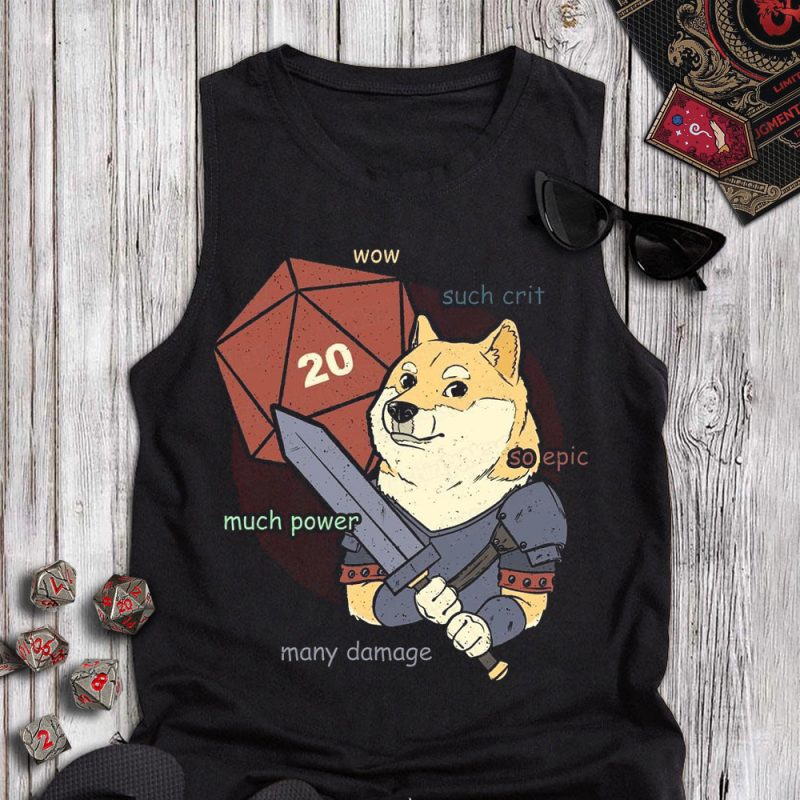 DND Doggy Dice Funny Tanktop