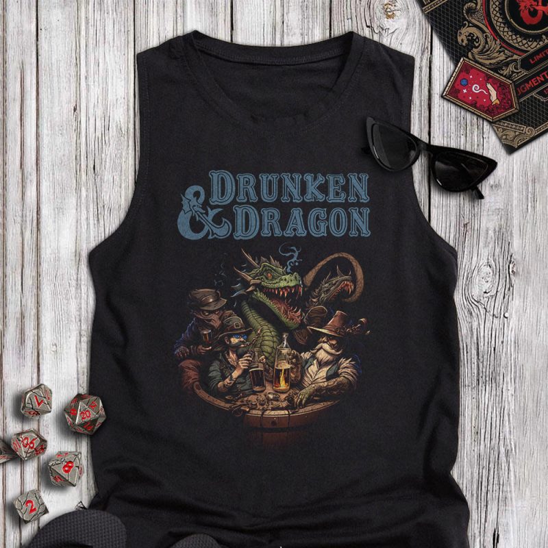 DND Drunken Dragon Retro Tanktop