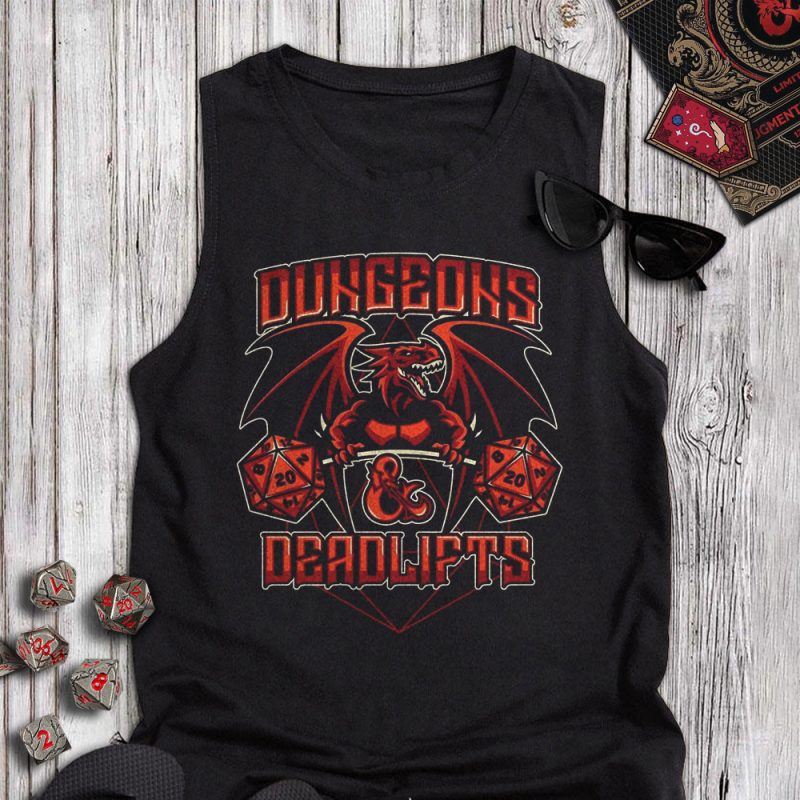 DND Dungeons Red Retro Tanktop