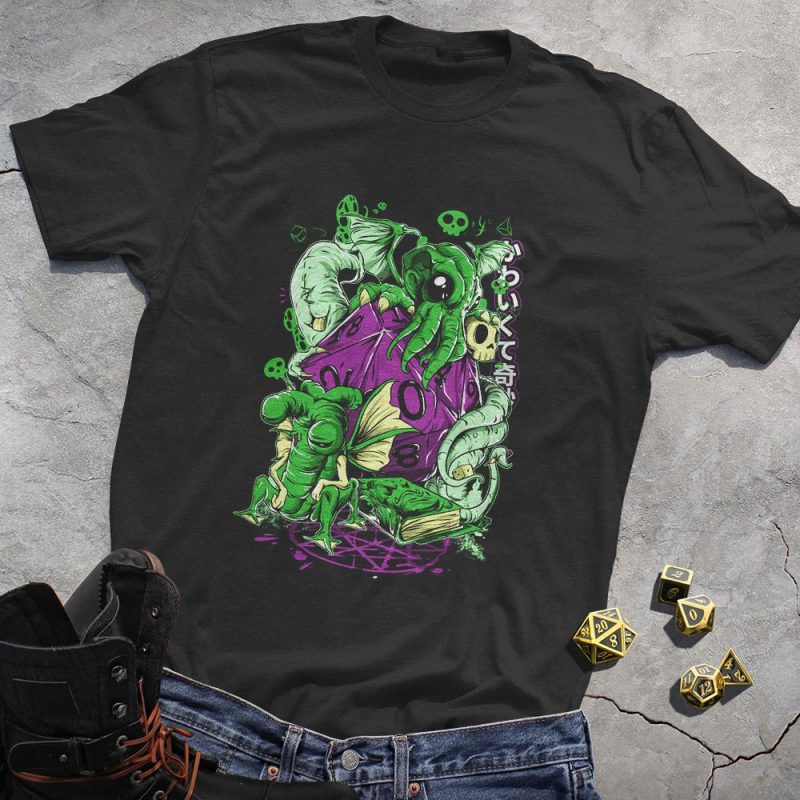 DND MindFlayer Green Printing Tee