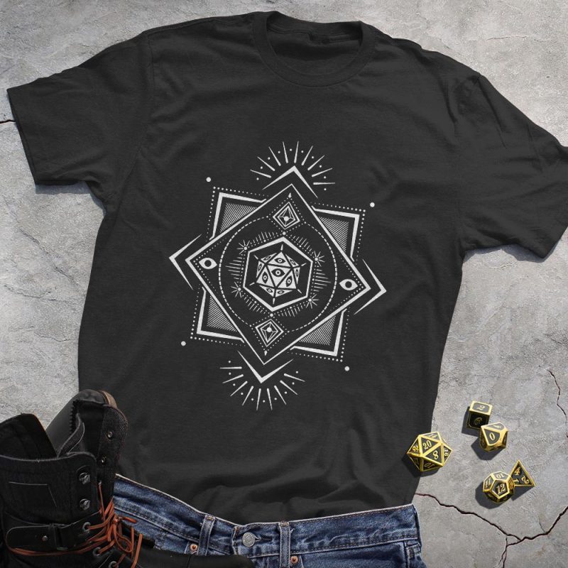 DND Occult Dice Black Tee