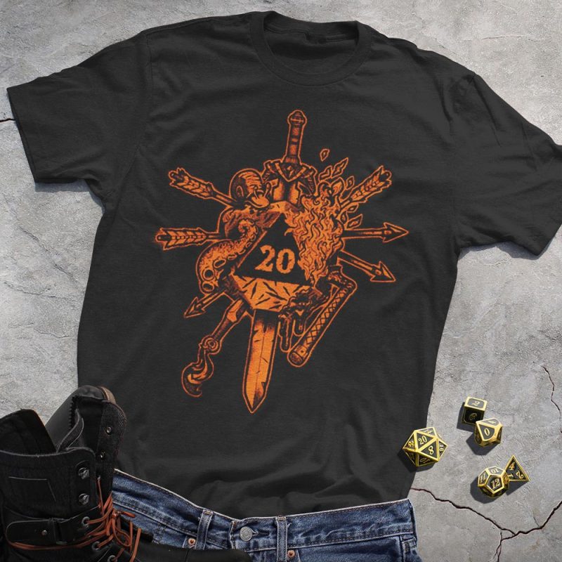 DND Patina Dice Sword Tee