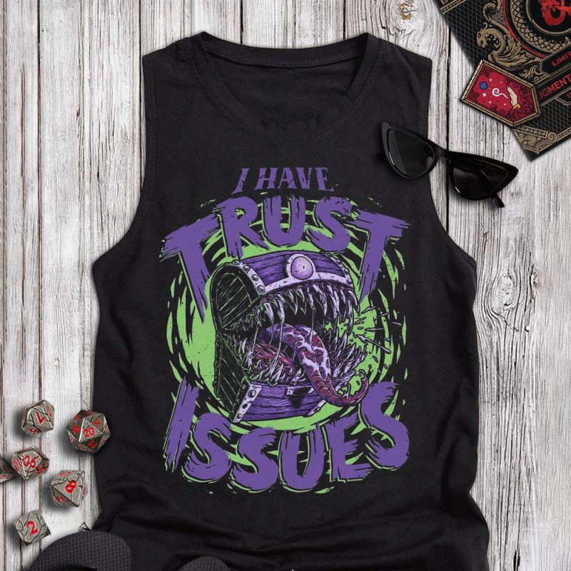 DND Purple Chest Retro Tanktop