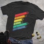 DND Rainbow Dice Black Tee