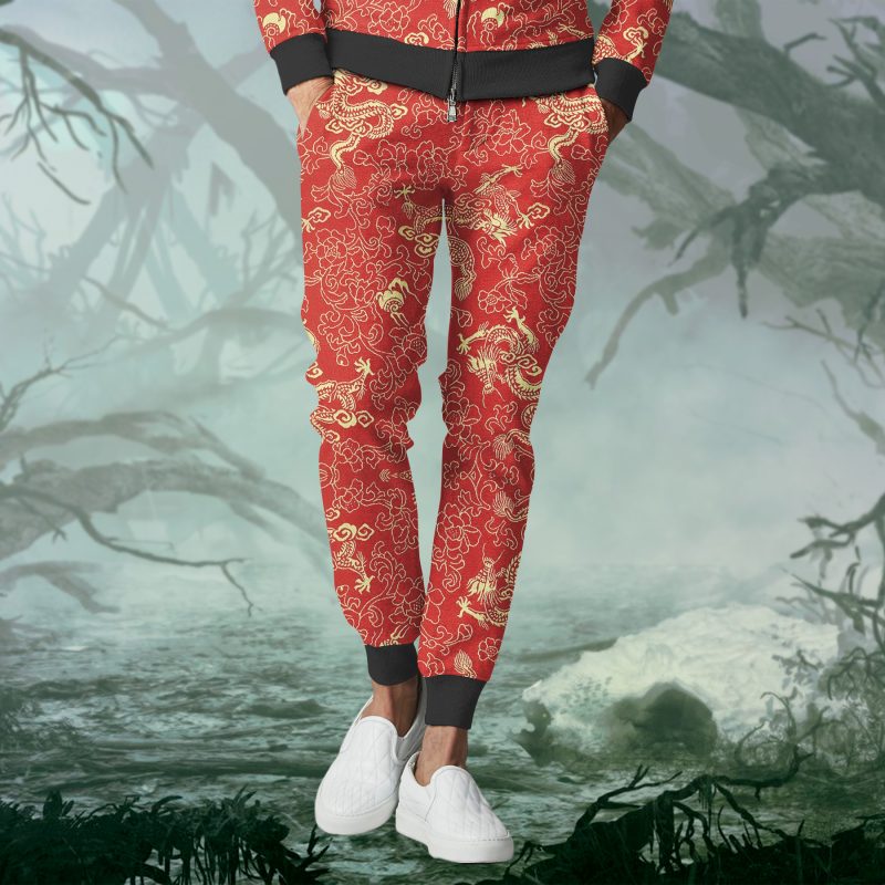 DND Red Dragon Totem Casual Pants