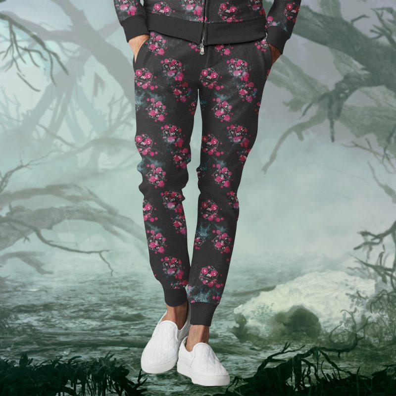 DND Rose Dice Printing Casual Pants