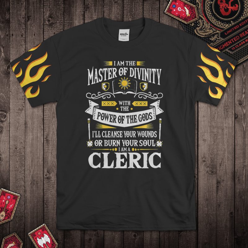 DND-Yellow-Fire-Totem-The-Master-Of-Divinity-T-SHirt