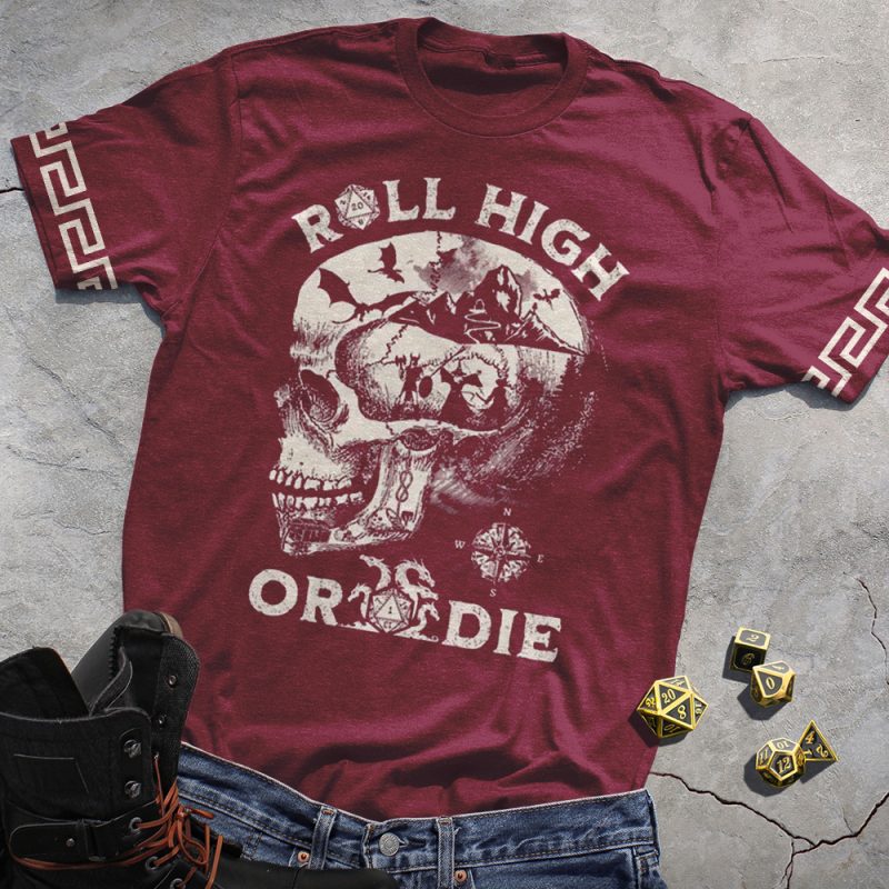 DND Roll High Vintage Red Tee