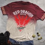 DND Gradient Vintage Red White Tee
