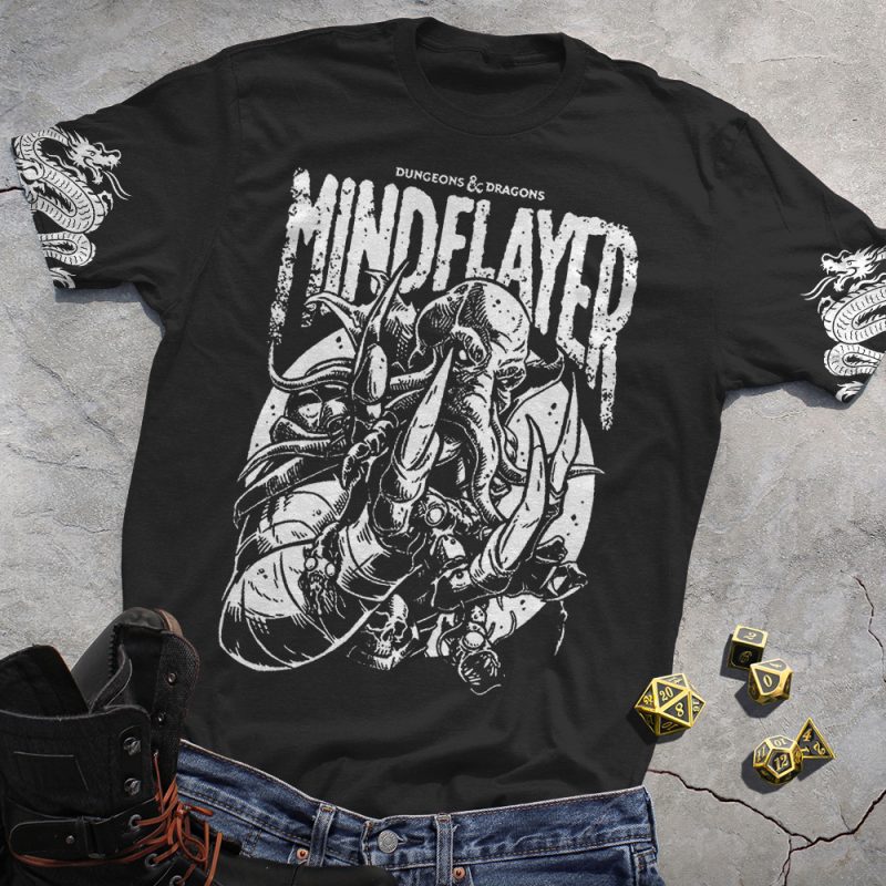 DND Mindflayer B&W Tee