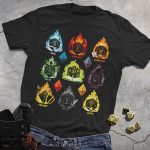 9 Arcane Dice DND 2023 Art Black Tee