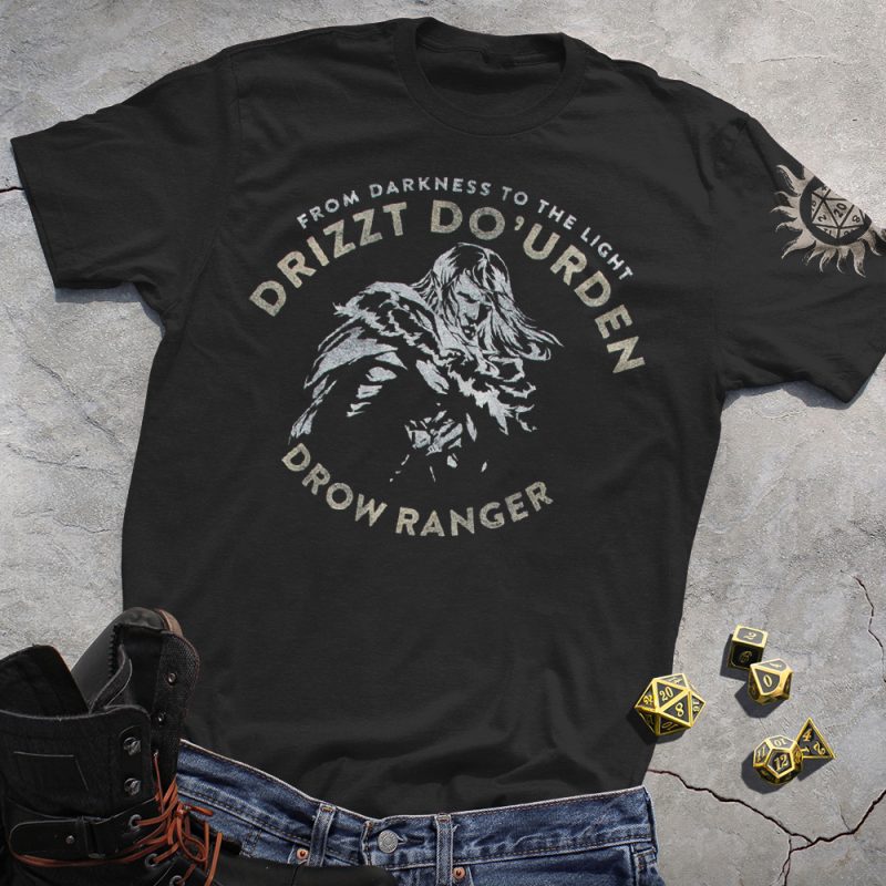 DND Drizzt DO'URDEN Black Tee